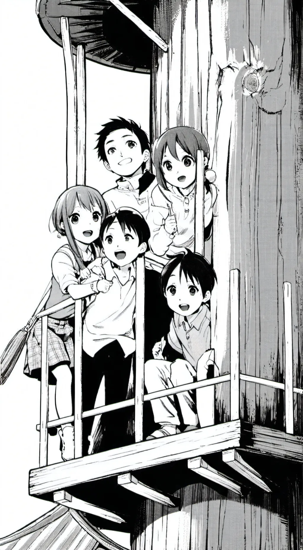 ai character: Group of friends background