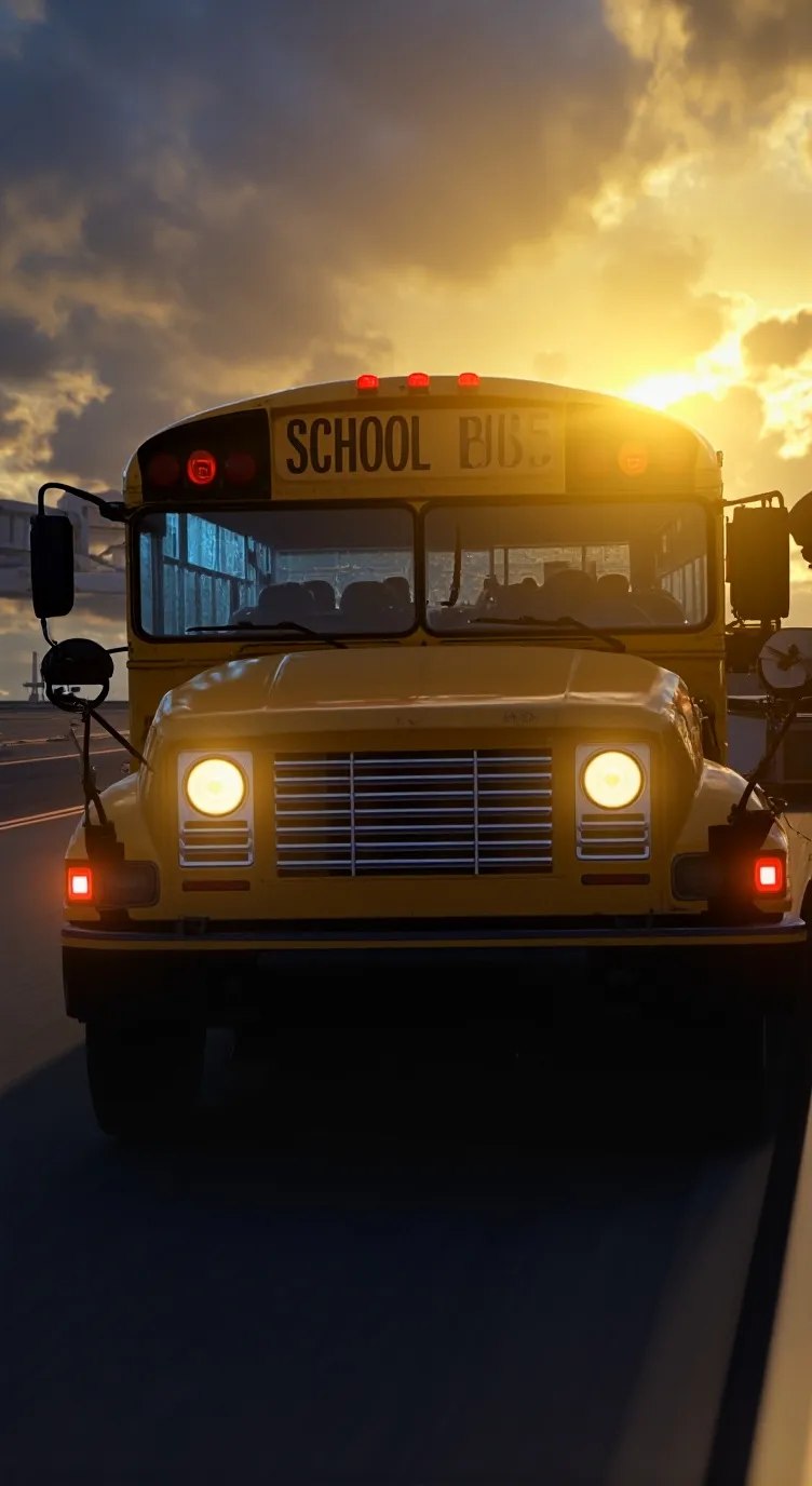 ai character: school trip background