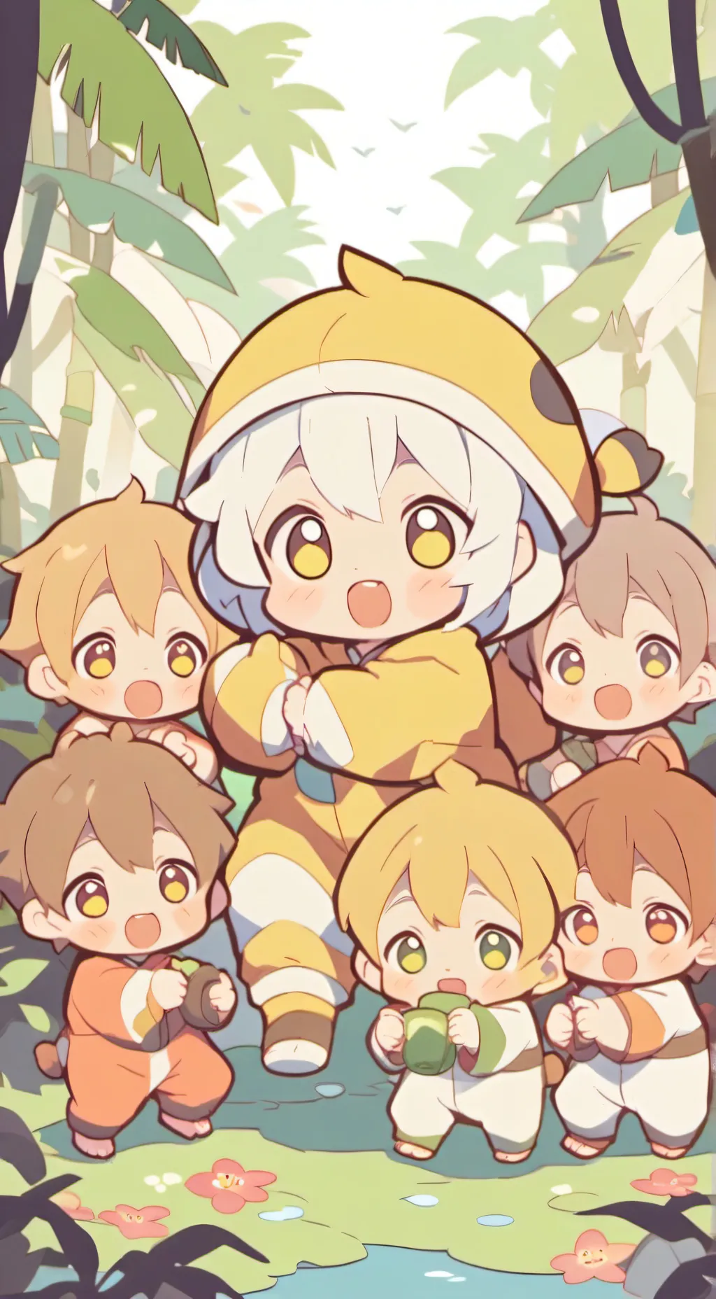 ai character: baby jungle 4 background
