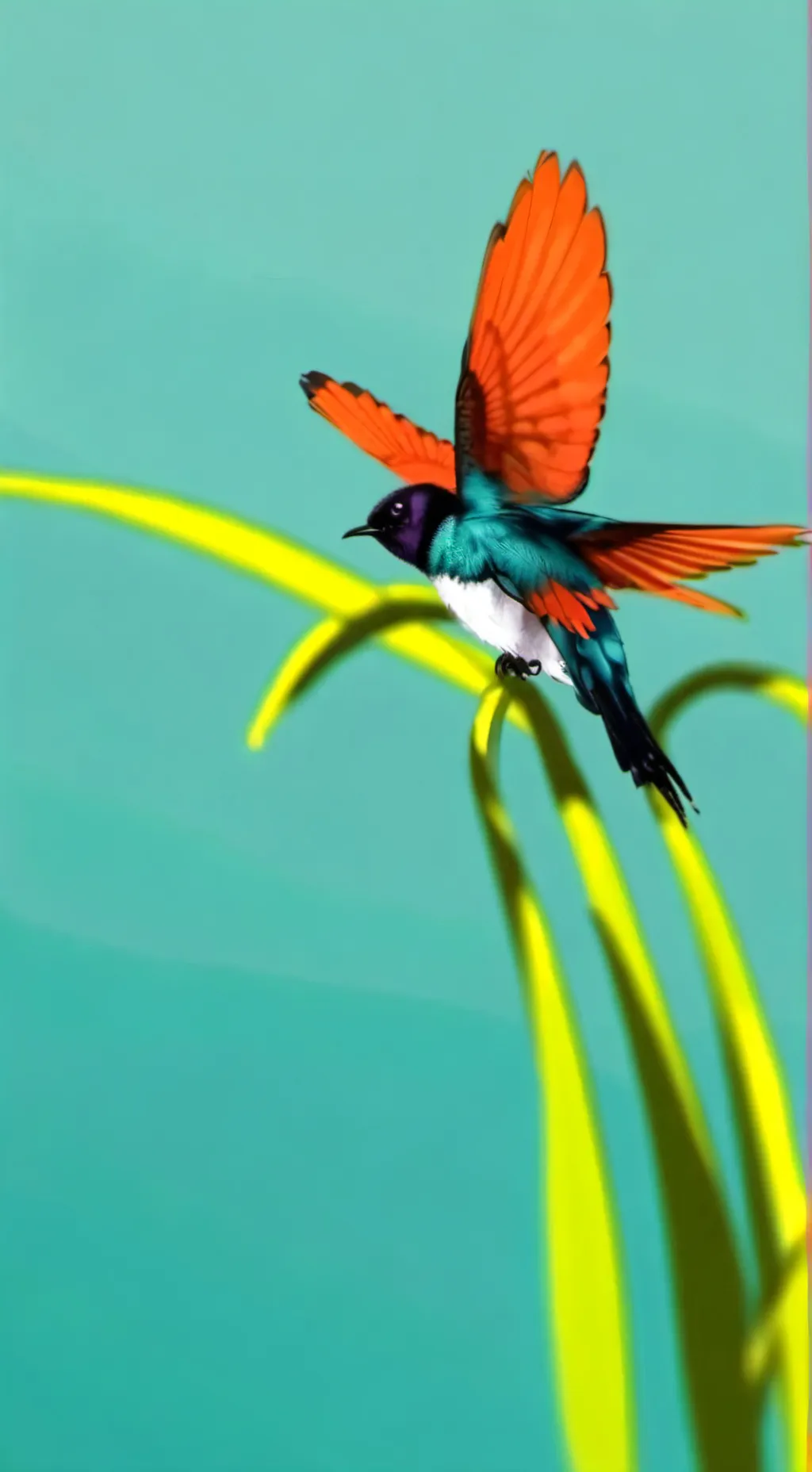 ai character: hummingbird beauty background