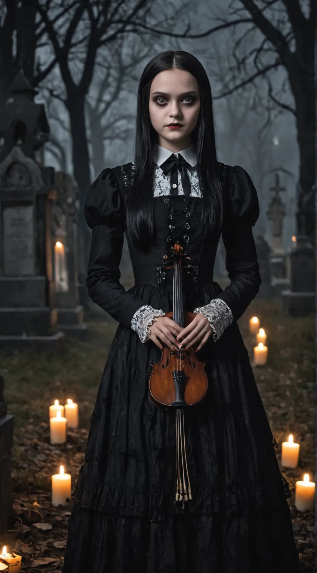 ai character: Wednesday Addams background