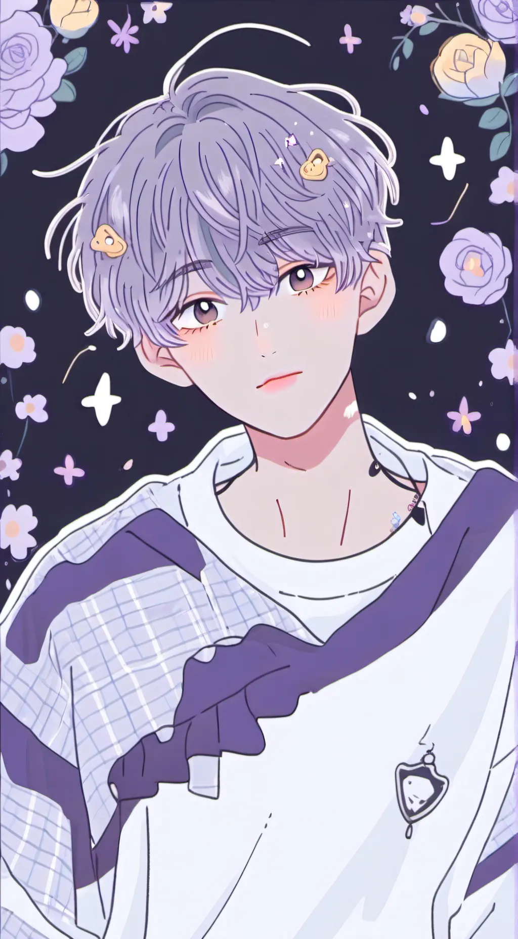 ai character: 💜 Carter 💜 background