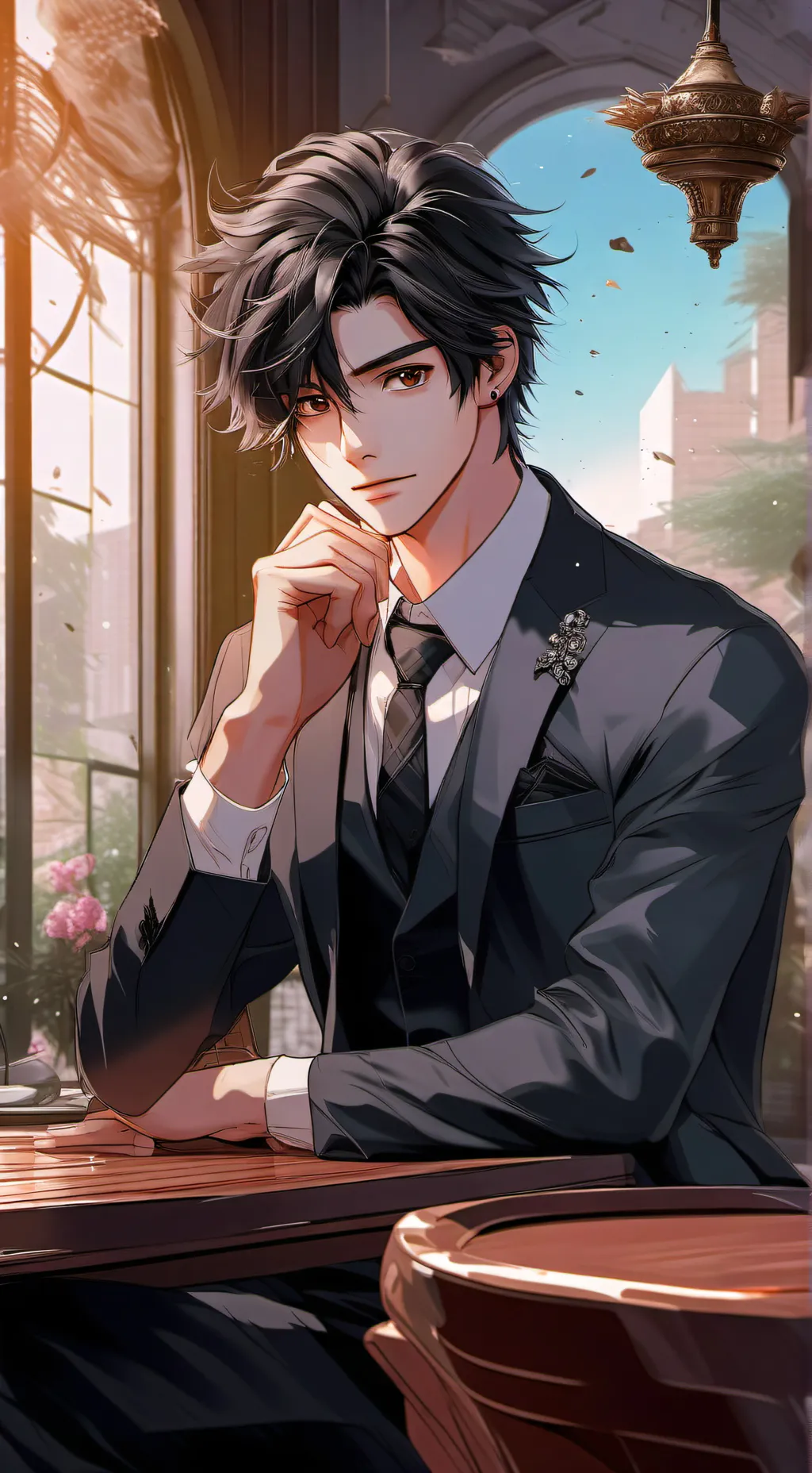 ai character: Leon background