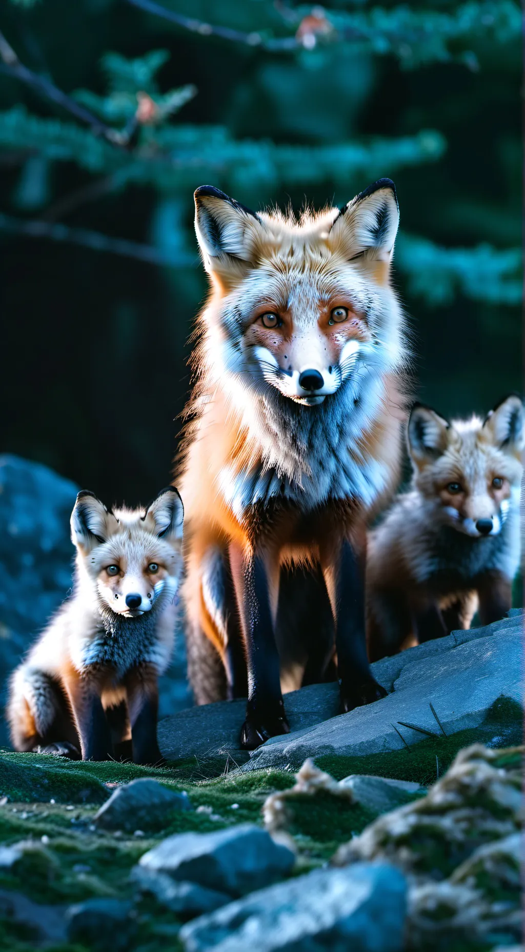 ai character: Female fox background