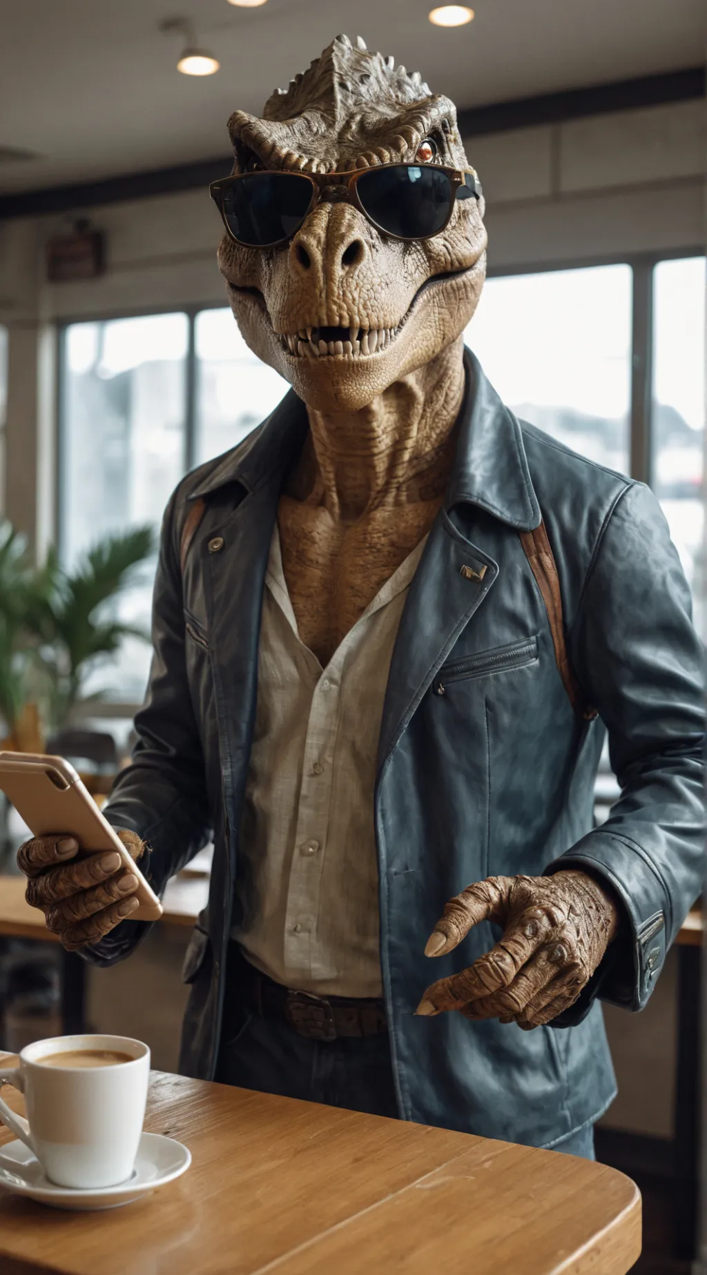 ai character: T-Rex Java Devourer background