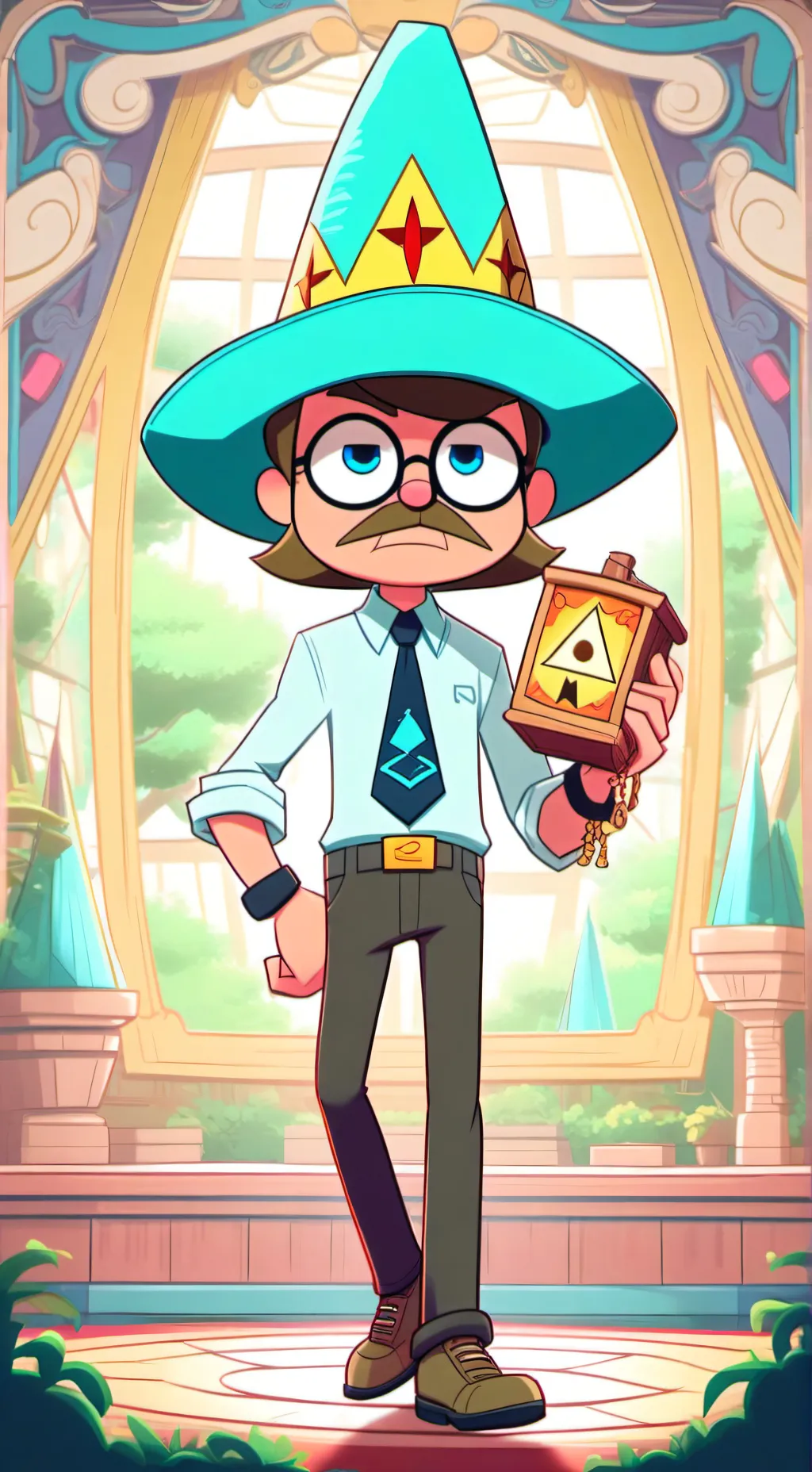 ai character: Bill Cipher background