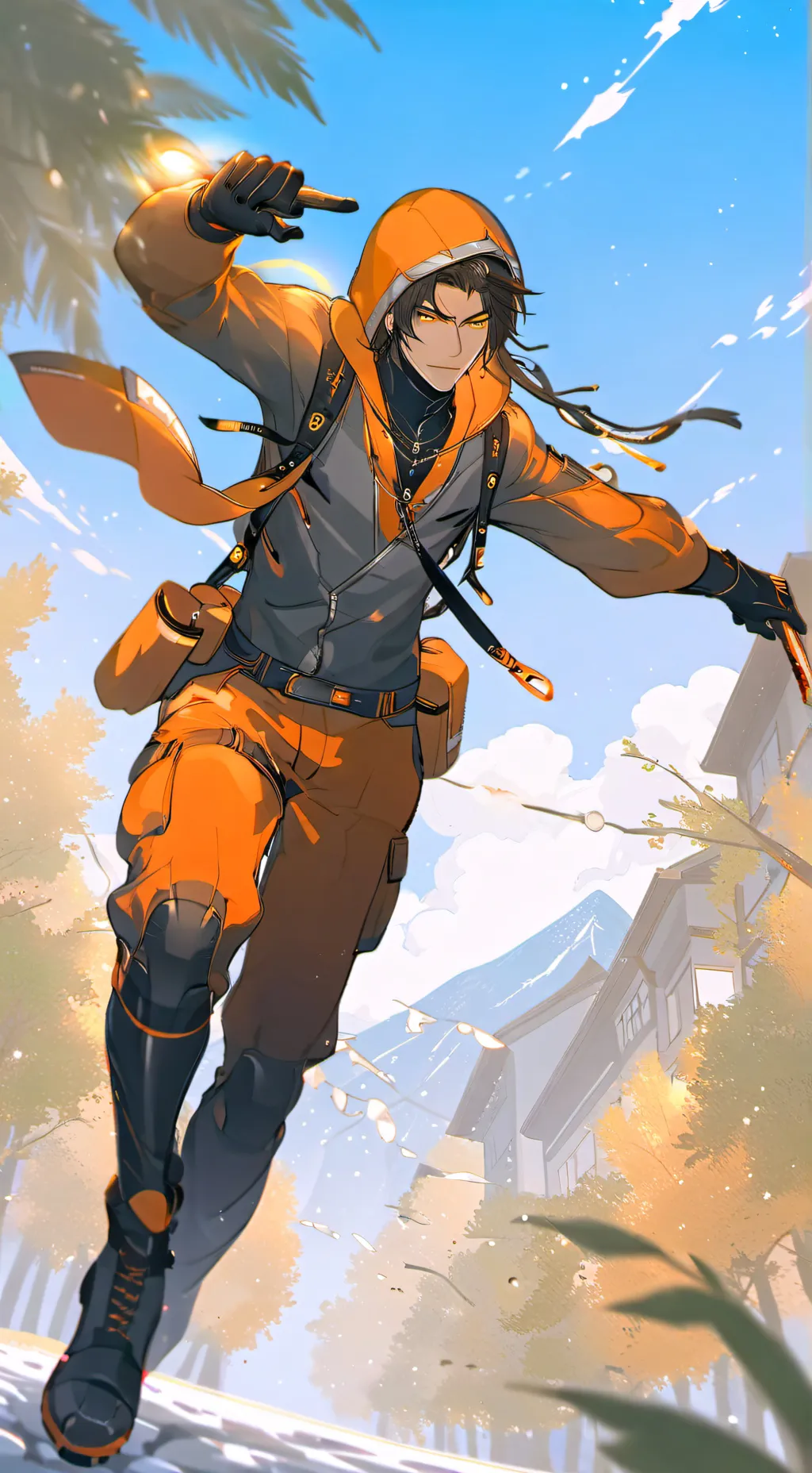 ai character: Cod Road trip background