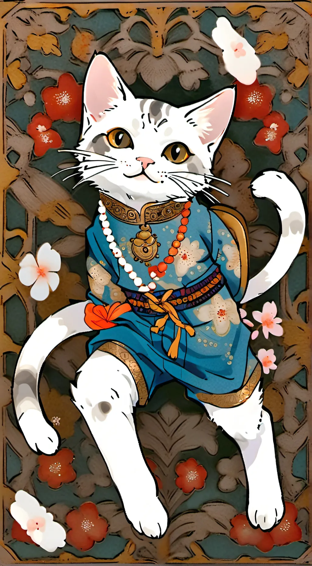 ai character: Arleen oc emojicat background