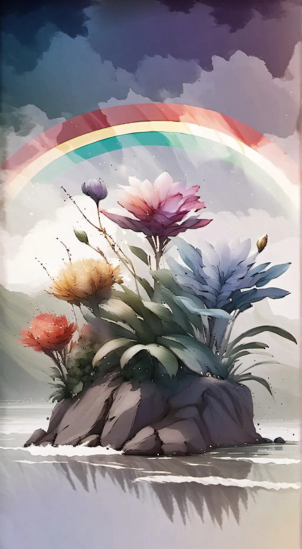 ai character: Moonflower angst background