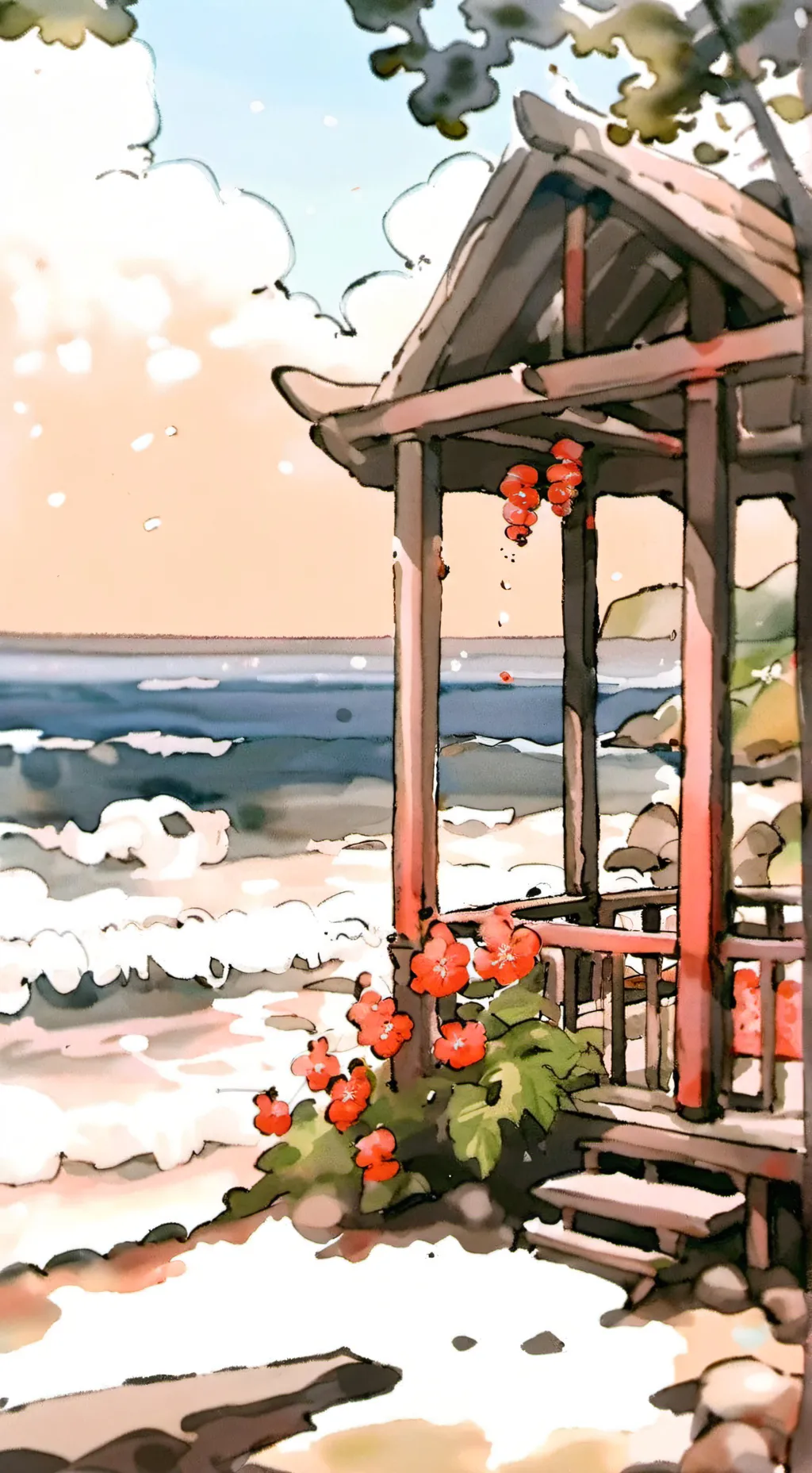 ai character: Mha Beach trip! background