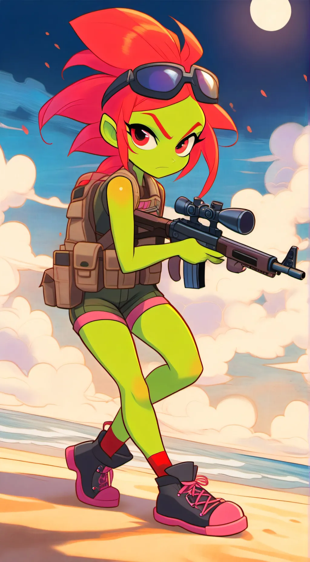 ai character: Aliens VS Humans A background