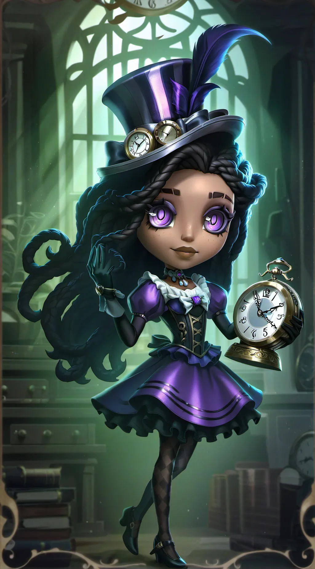 ai character: Yvette  background