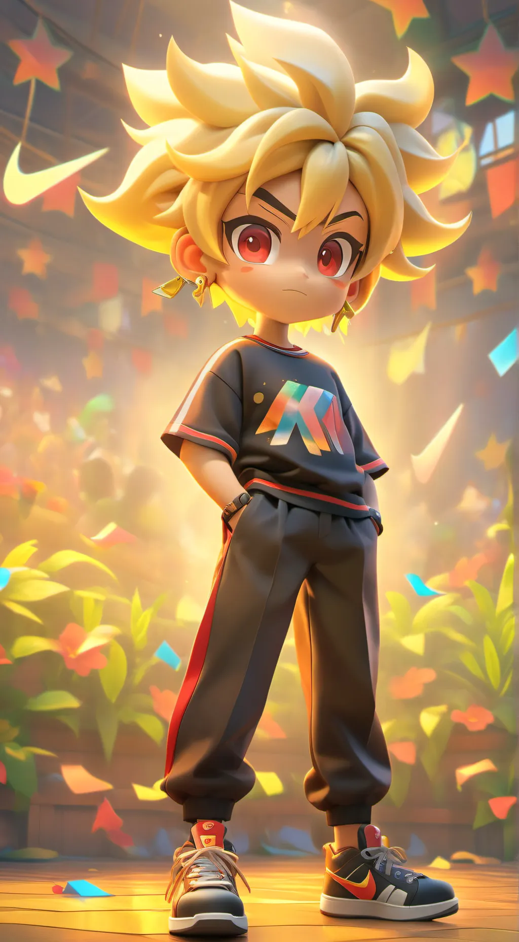 ai character: Bakugo  background