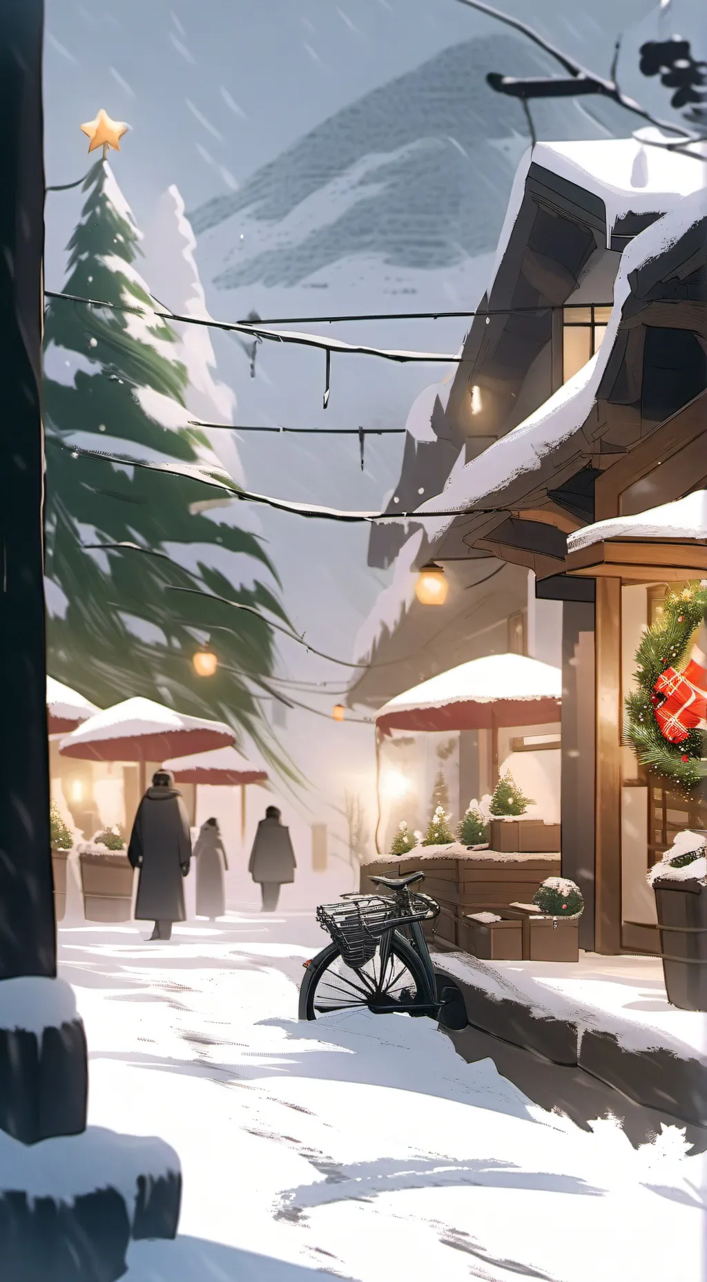 ai character: Chb chistmas background