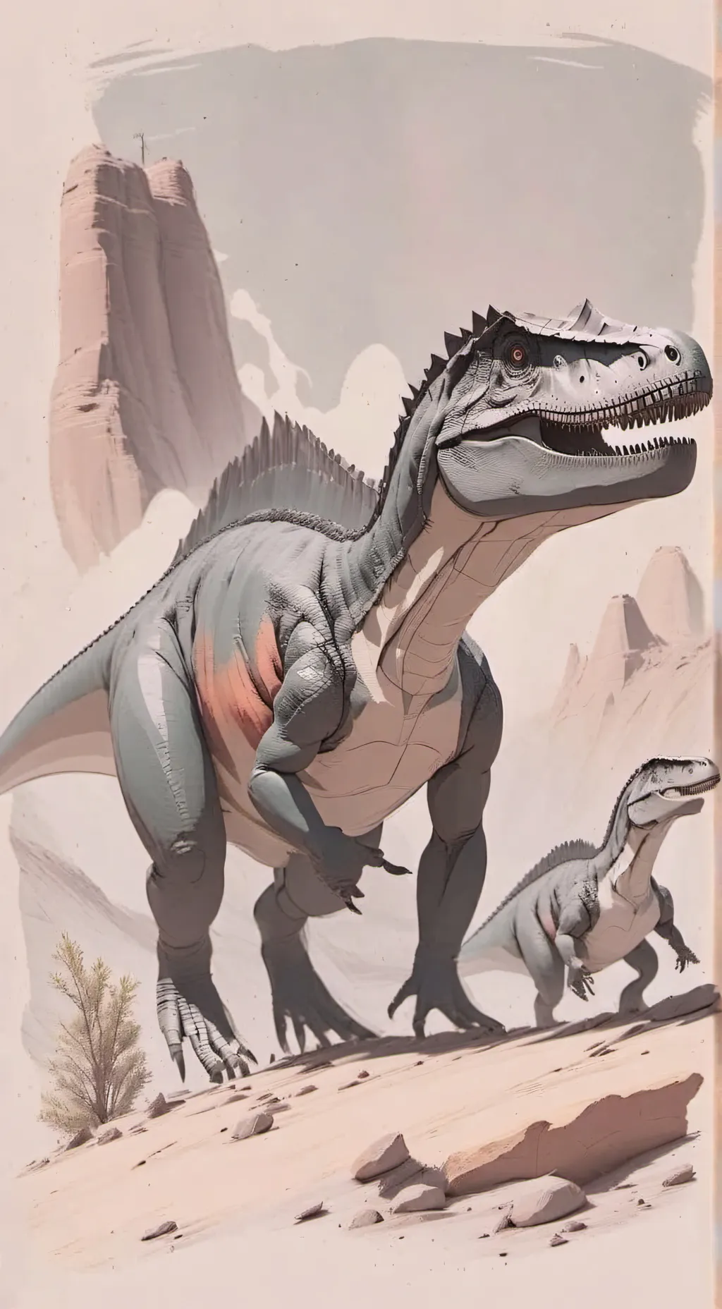 ai character: Dino school background