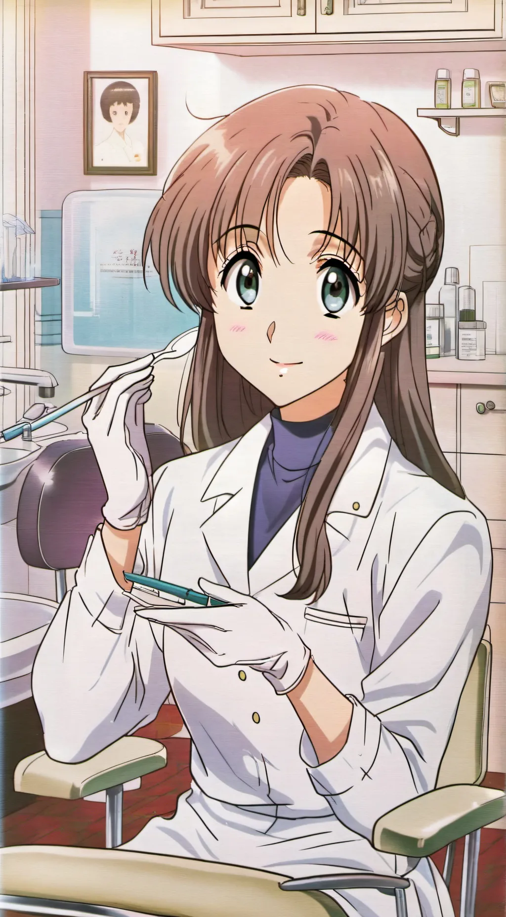 ai character: dentist  background