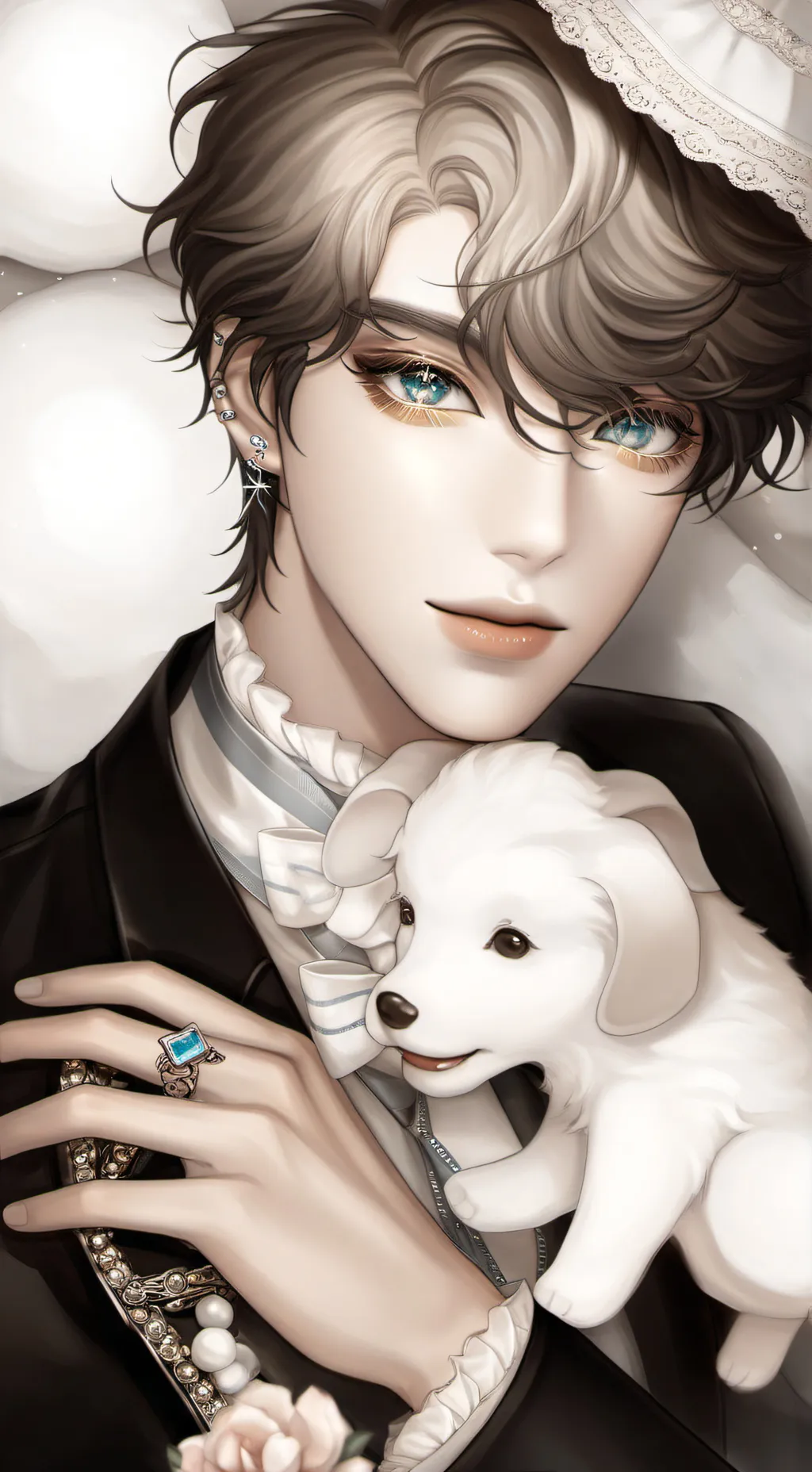 ai character: Xander Flame background