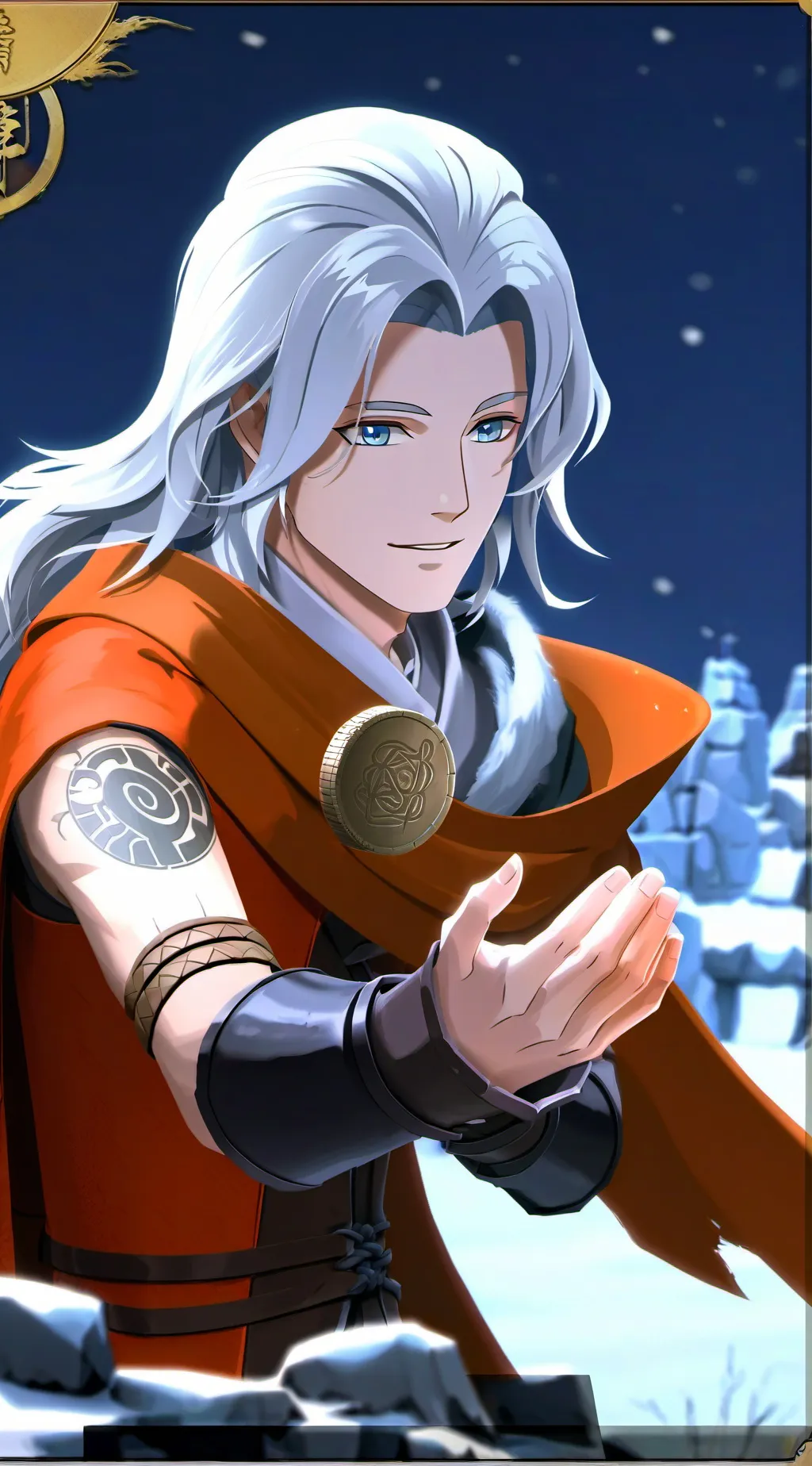 ai character: Blanco Ojos Azules background