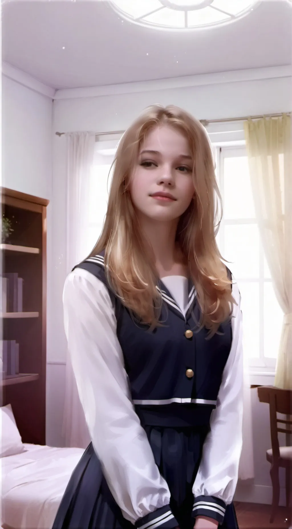 ai character: Hayley Smit background