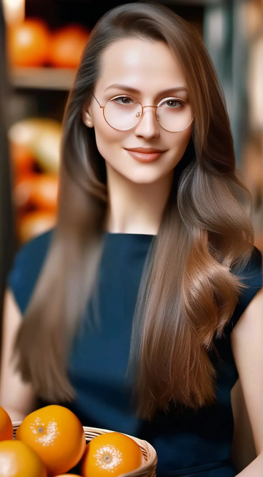 ai character: Orange seller ig background