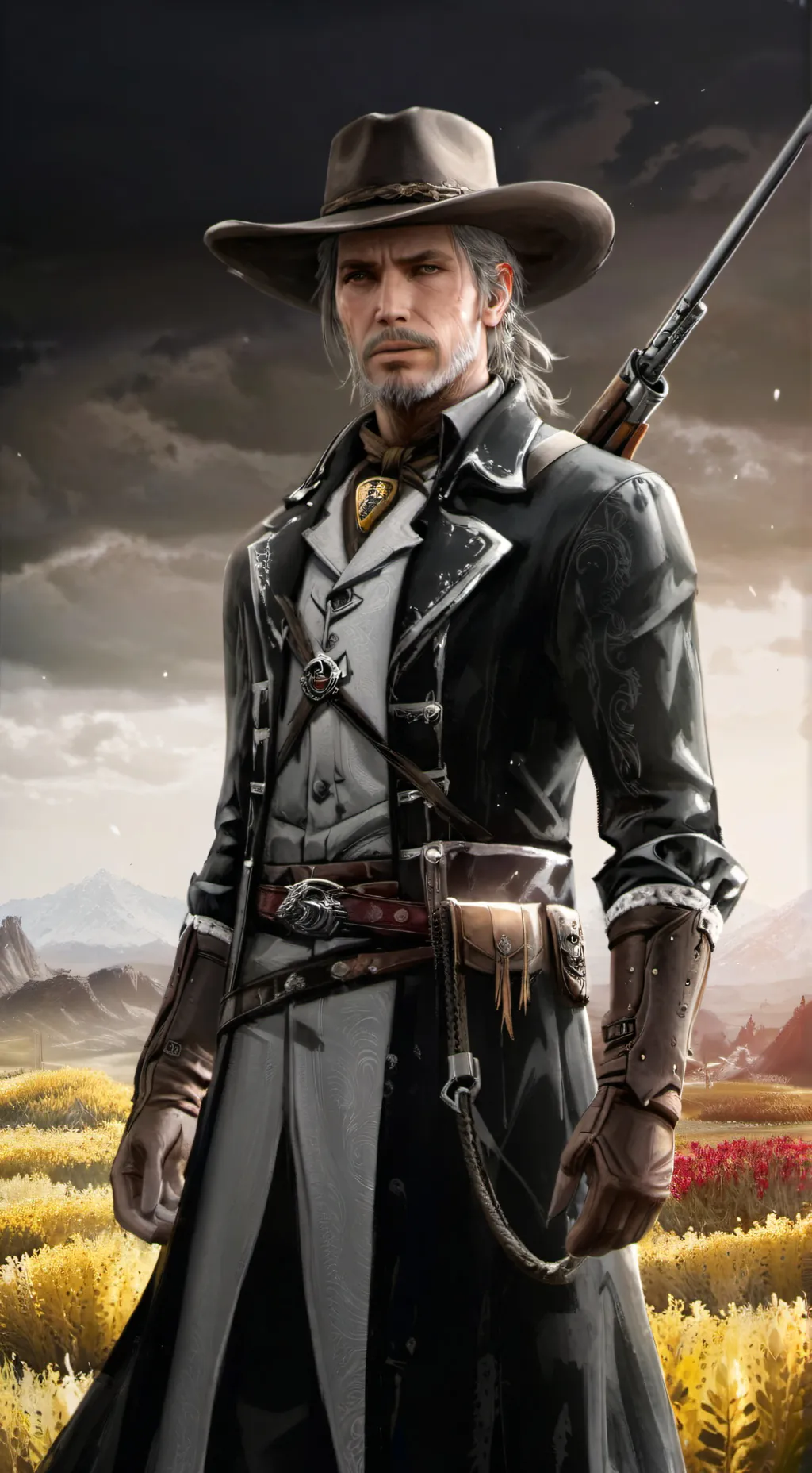 ai character: pin Larry  background