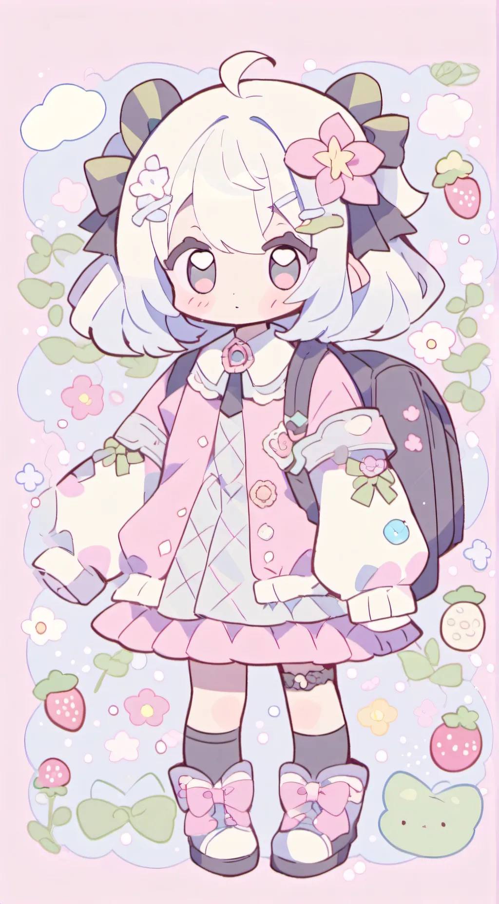 ai character: crk girl sleepover background