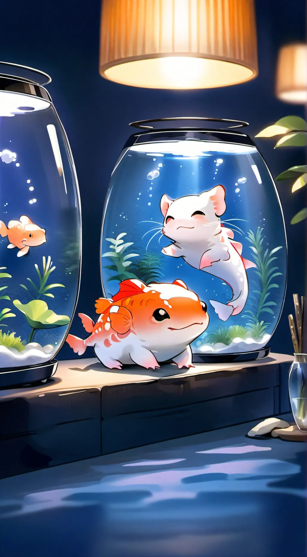 ai character: 3-D printed land background