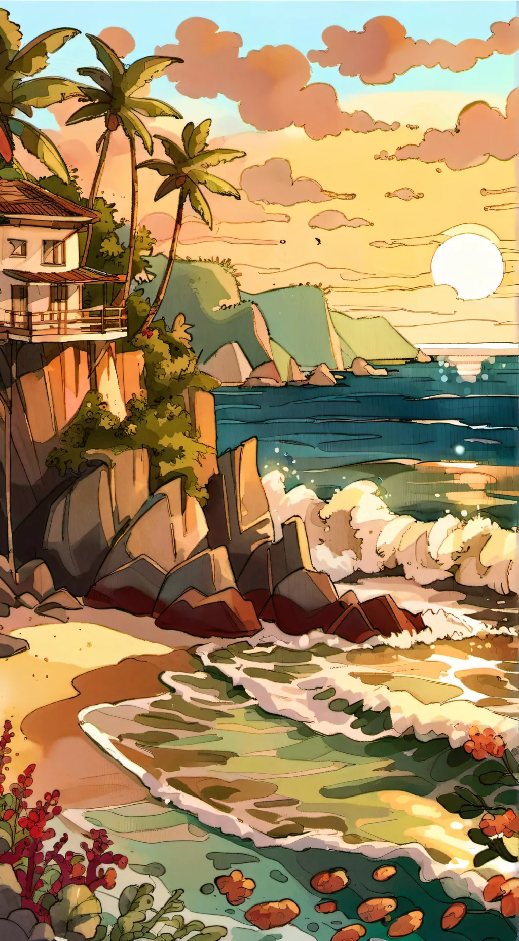 ai character: Dandy World Beach background