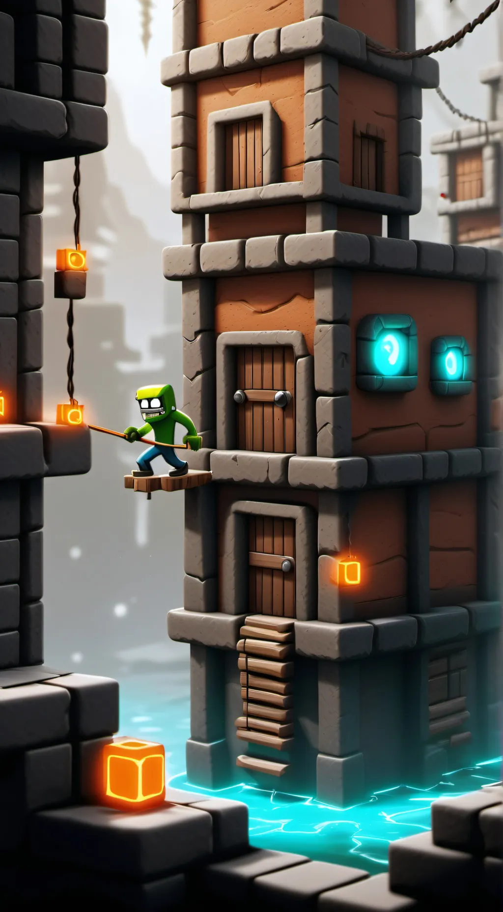 ai character: geometry dash  background