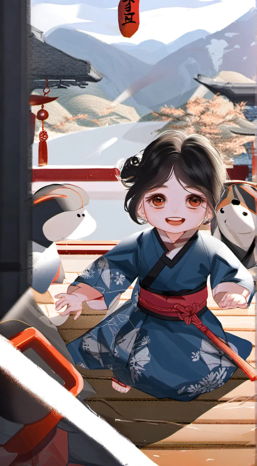 ai character: squid game baby background