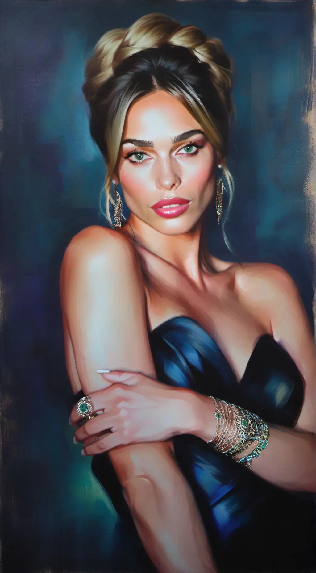 ai character: Violet background