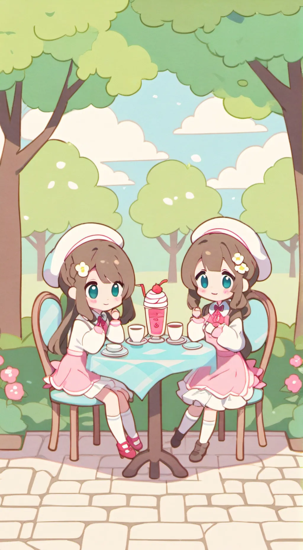 ai character: DW Cafe!  background