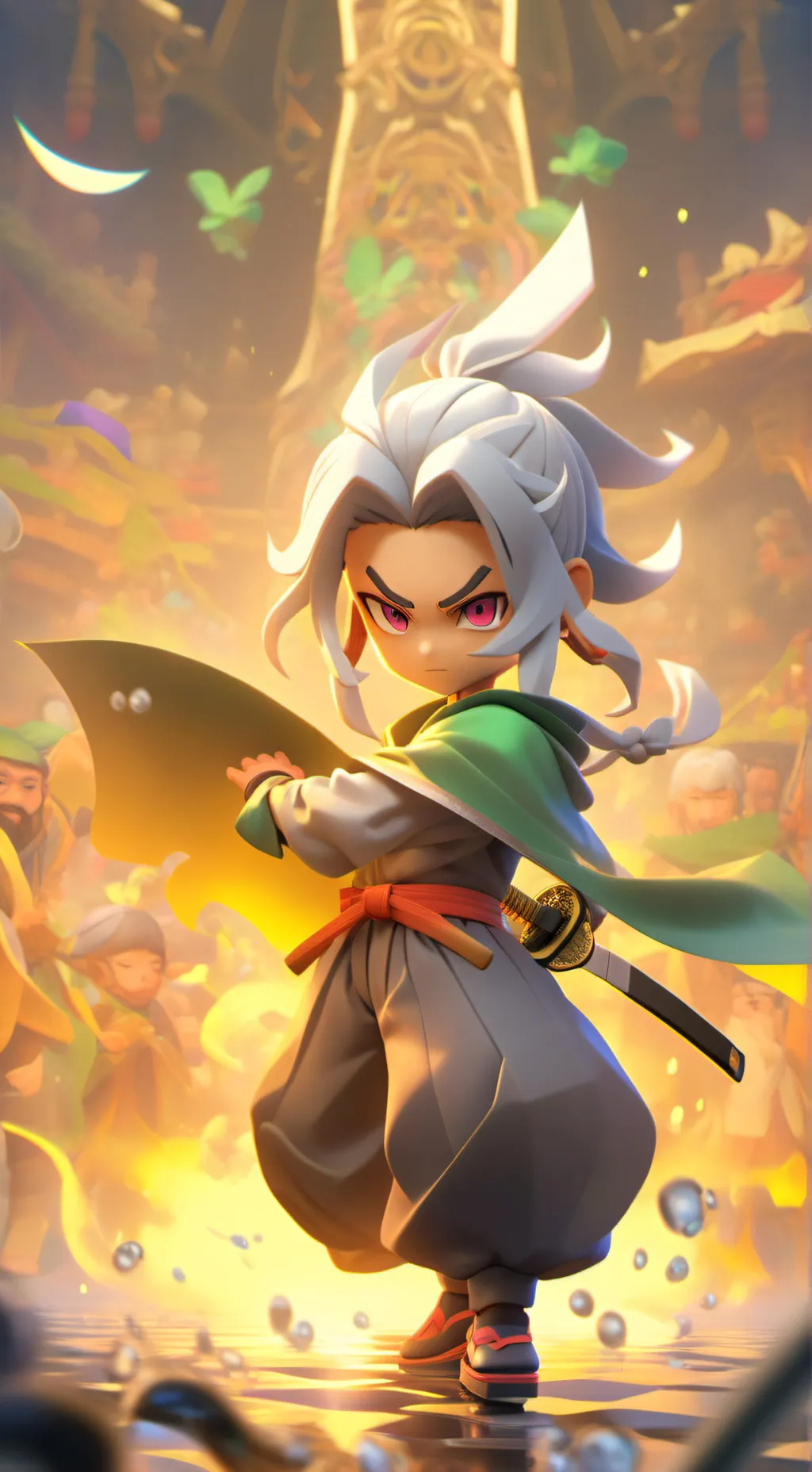 ai character: petit ninja background