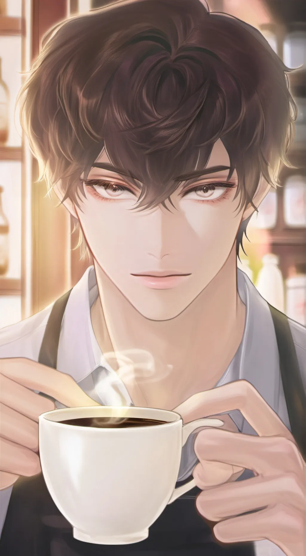 ai character: The Unrequited Latté Enthusiast background