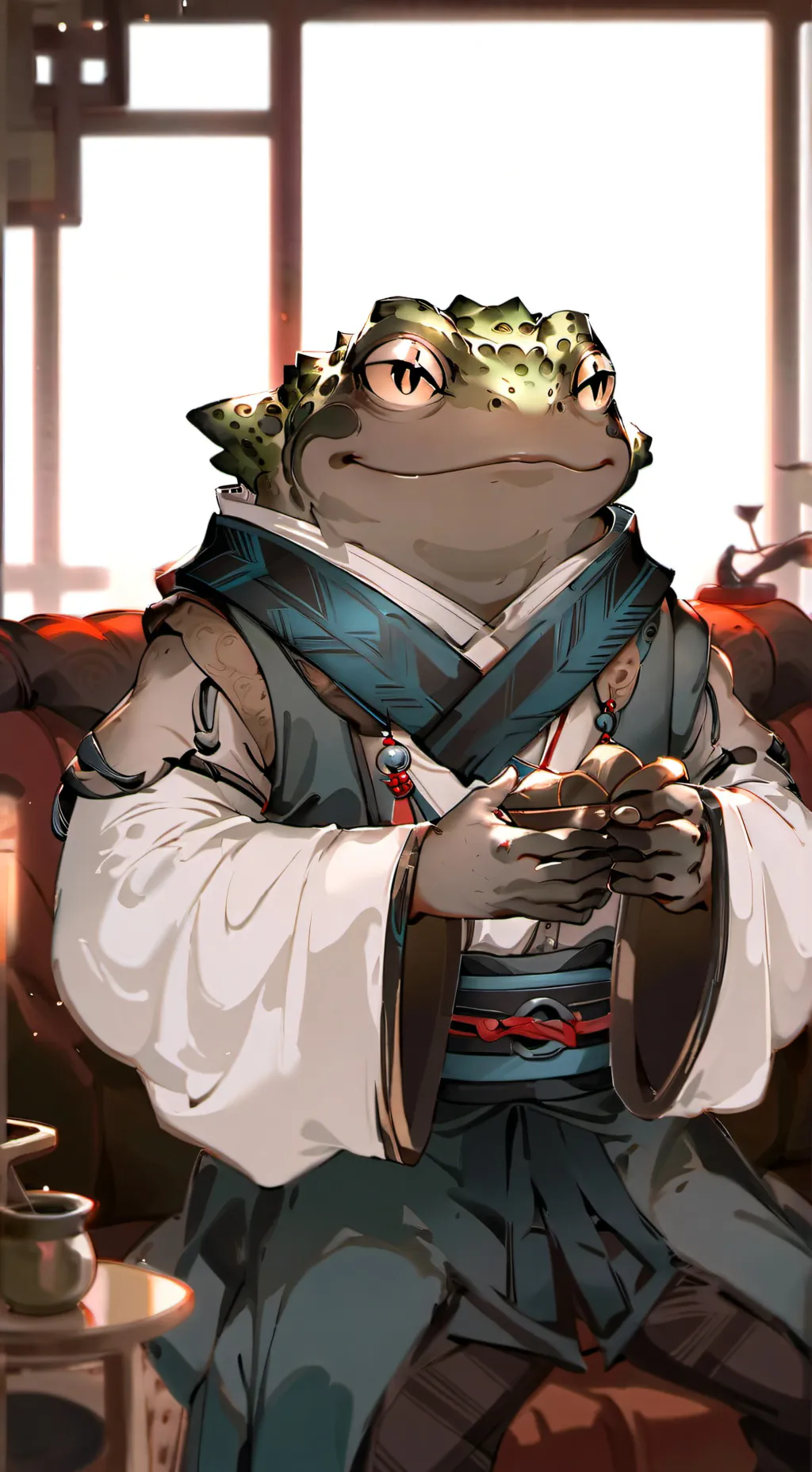 ai character: Mottled Toad Spirit background