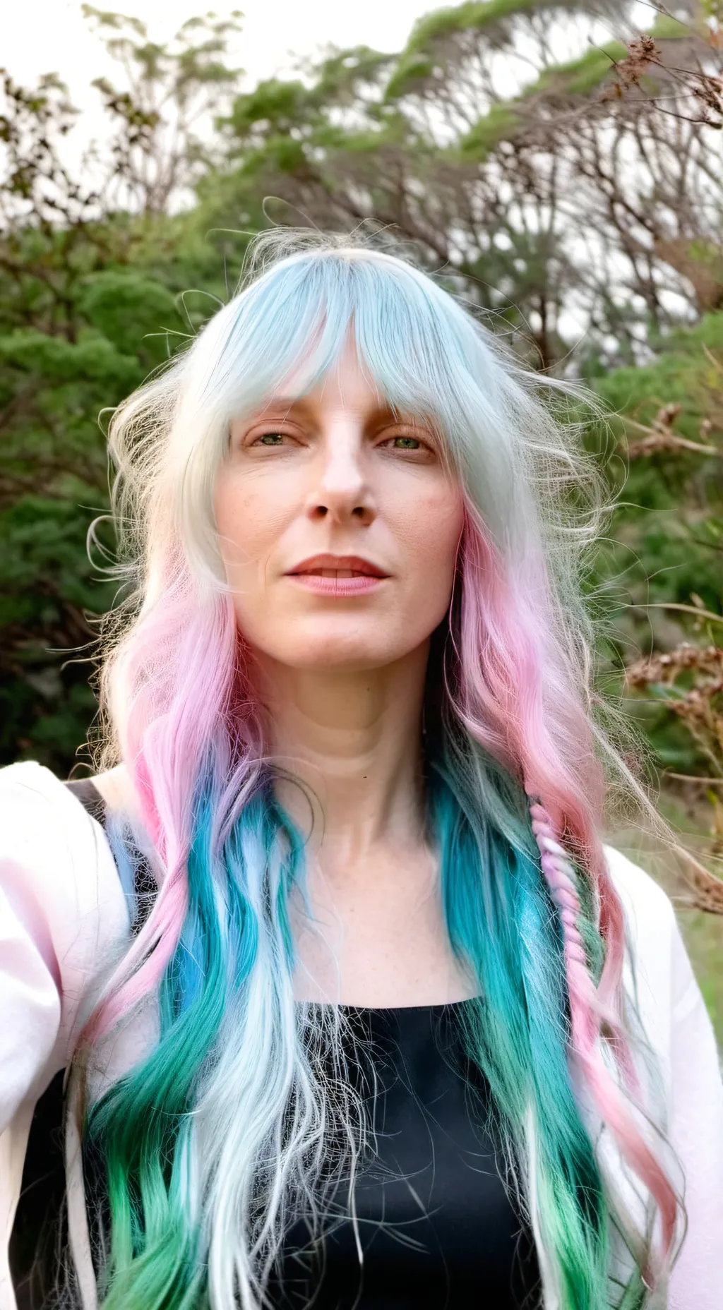 ai character: Magenta background