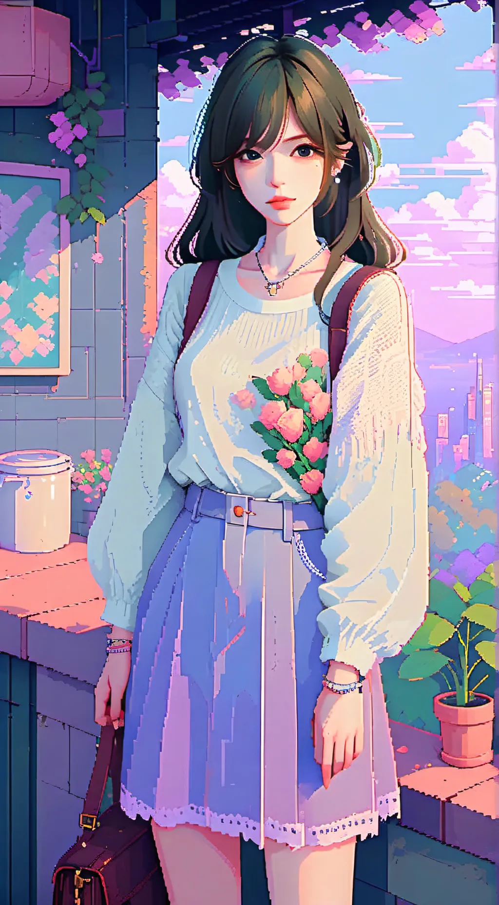 ai character: girl pick me😘 background