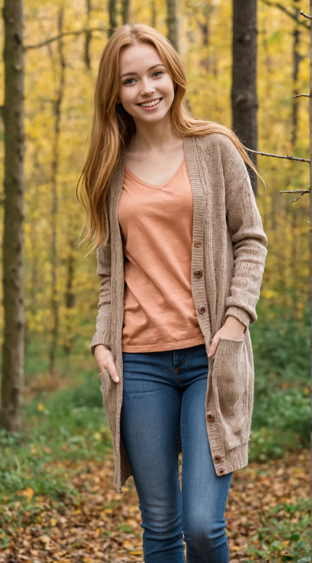 ai character: Autumn background