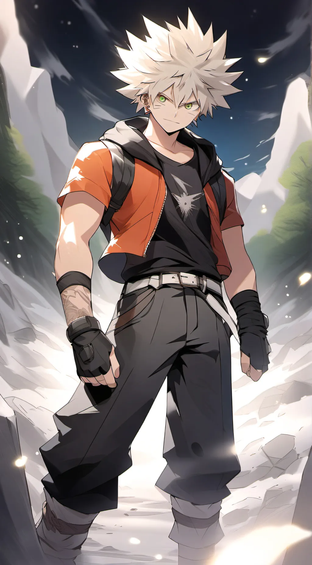 ai character: mha bakugo  background