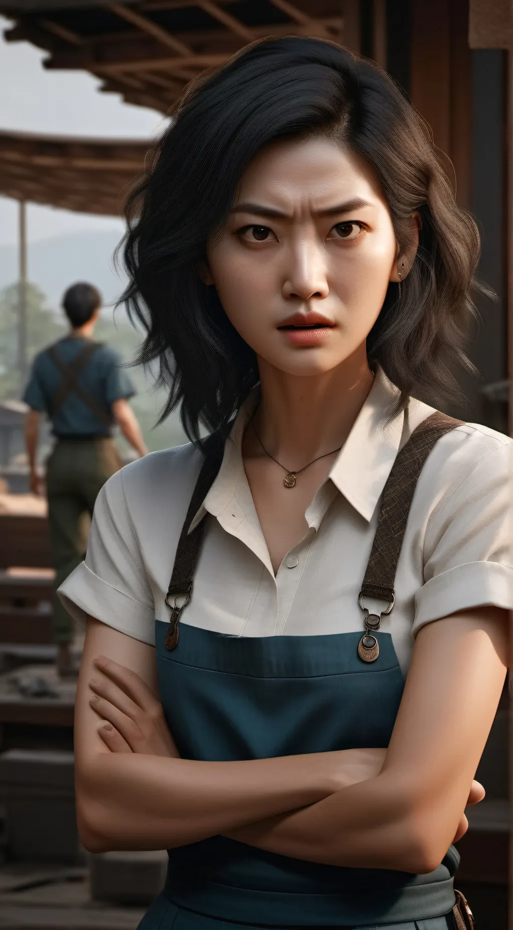 ai character: Angry karen😡 background