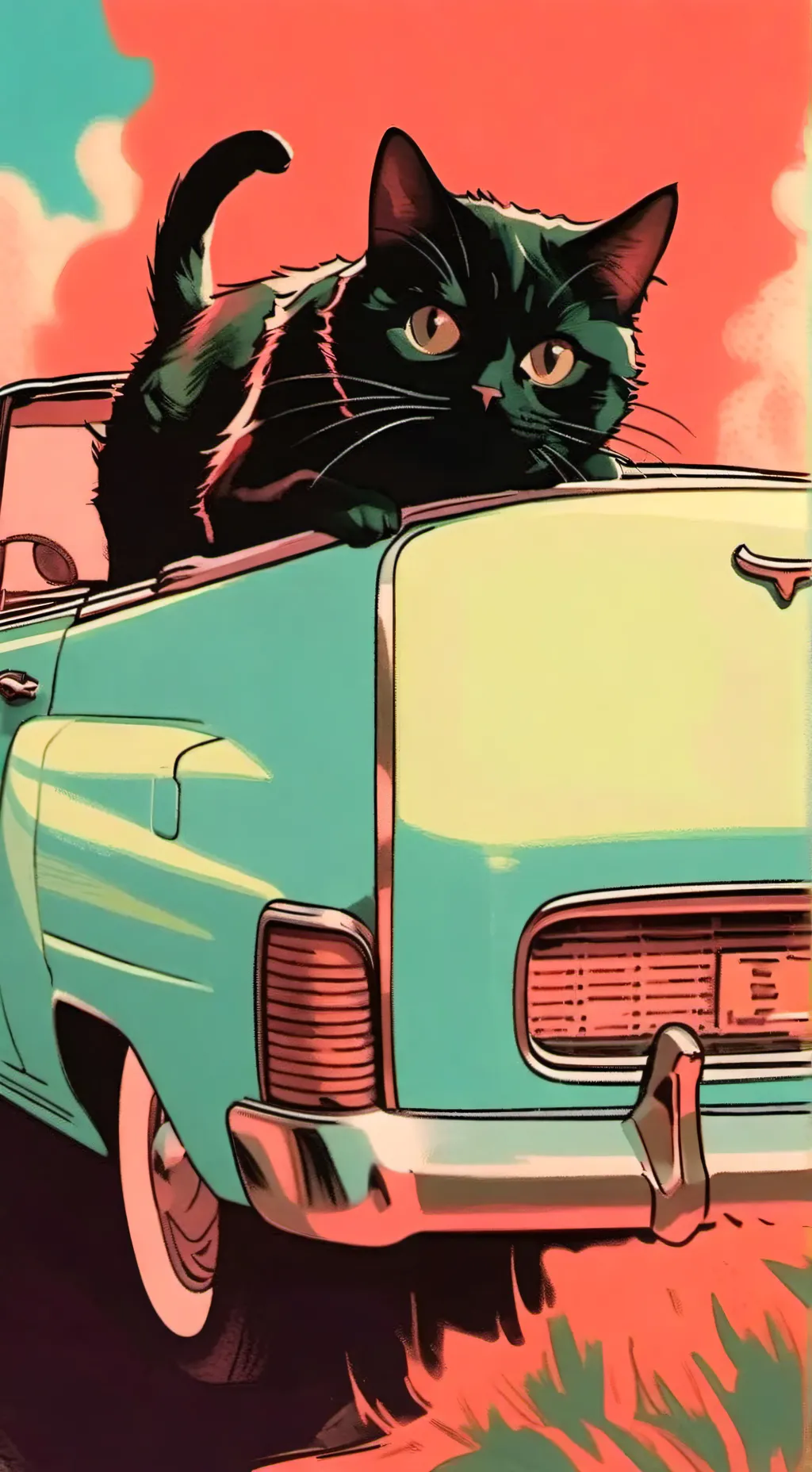 ai character: Cat 🐱  background