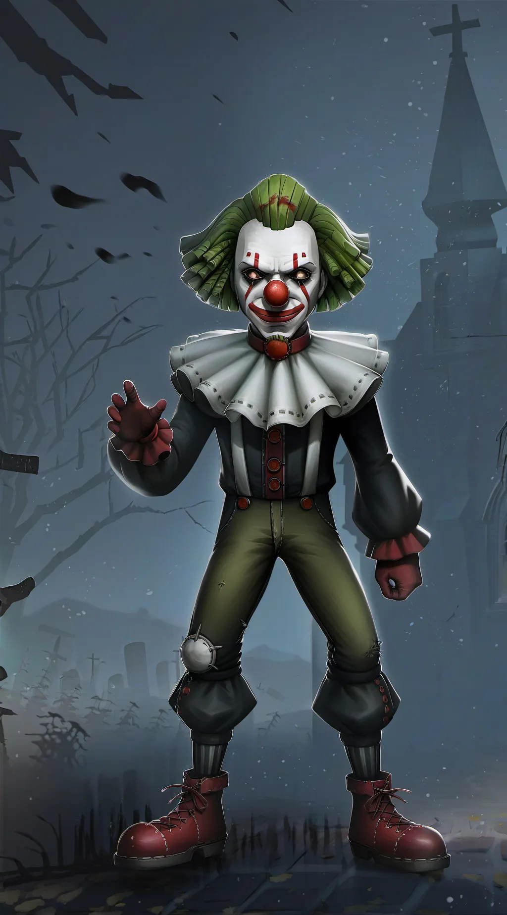 ai character: Juggle the clown background