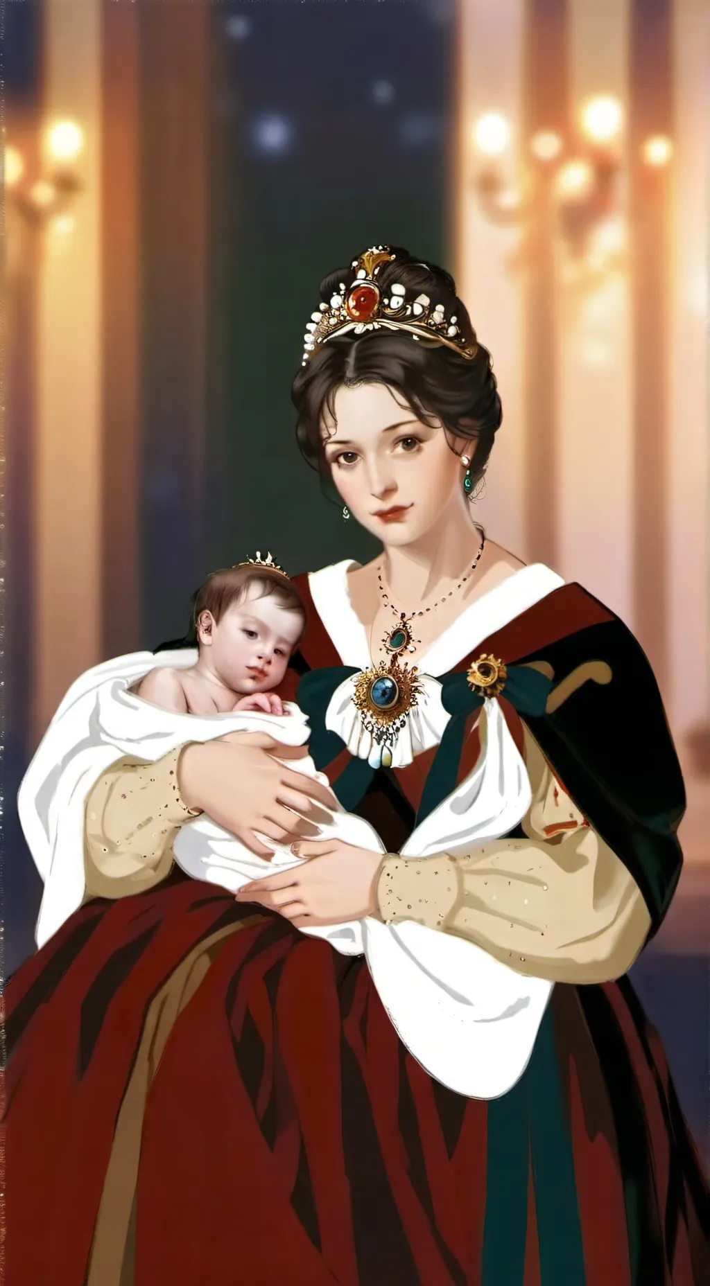 ai character: Drin and her mama  background