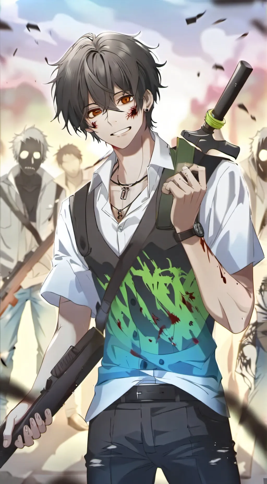 ai character: zombie invation background