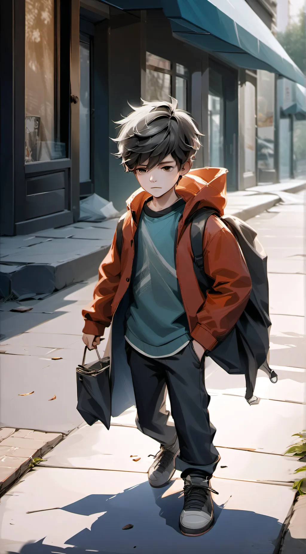 ai character: школьник background