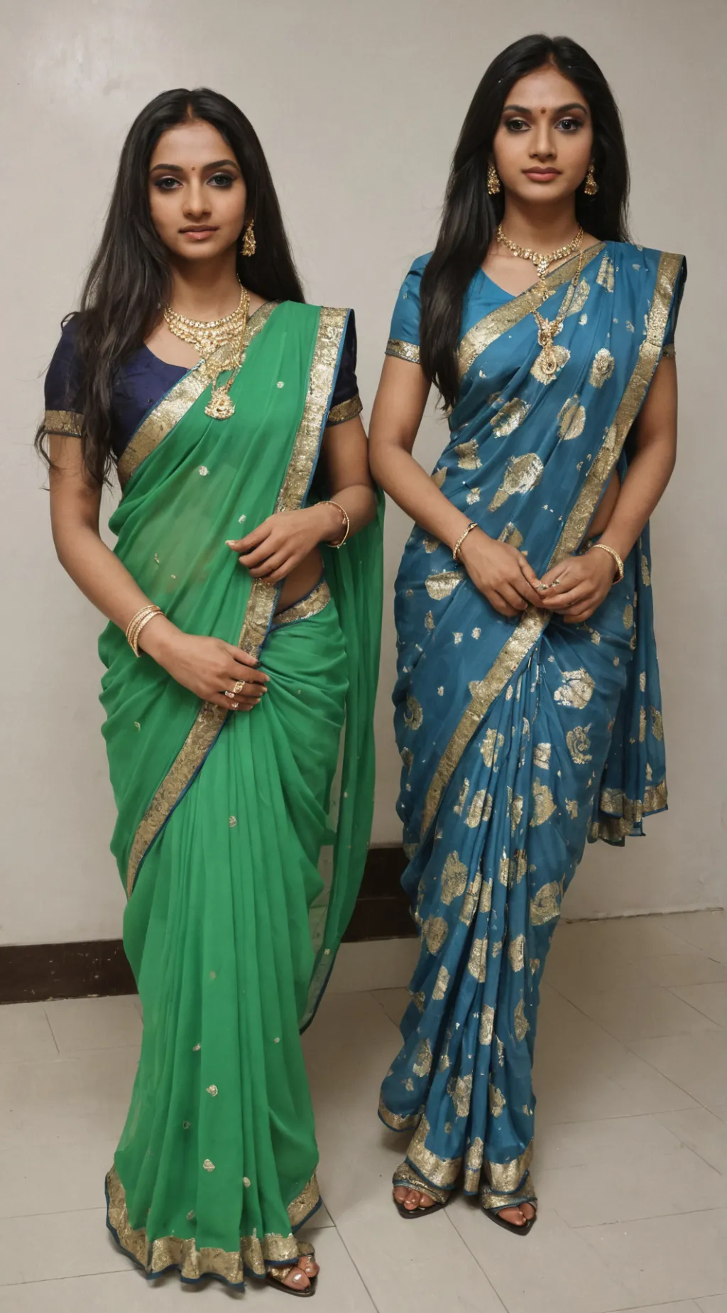 ai character: Asha and varsha  background