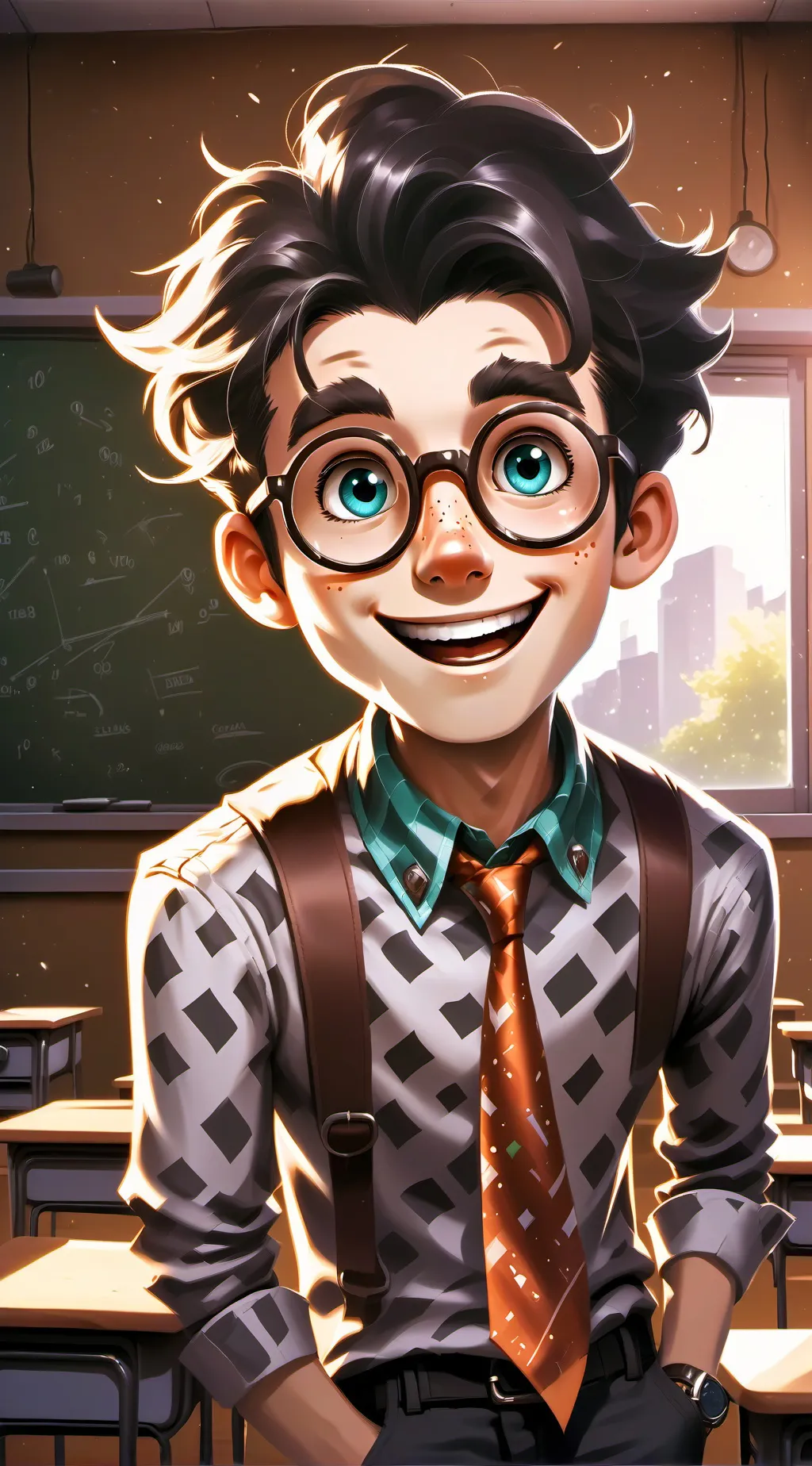 ai character: Prof. Meme Lord background