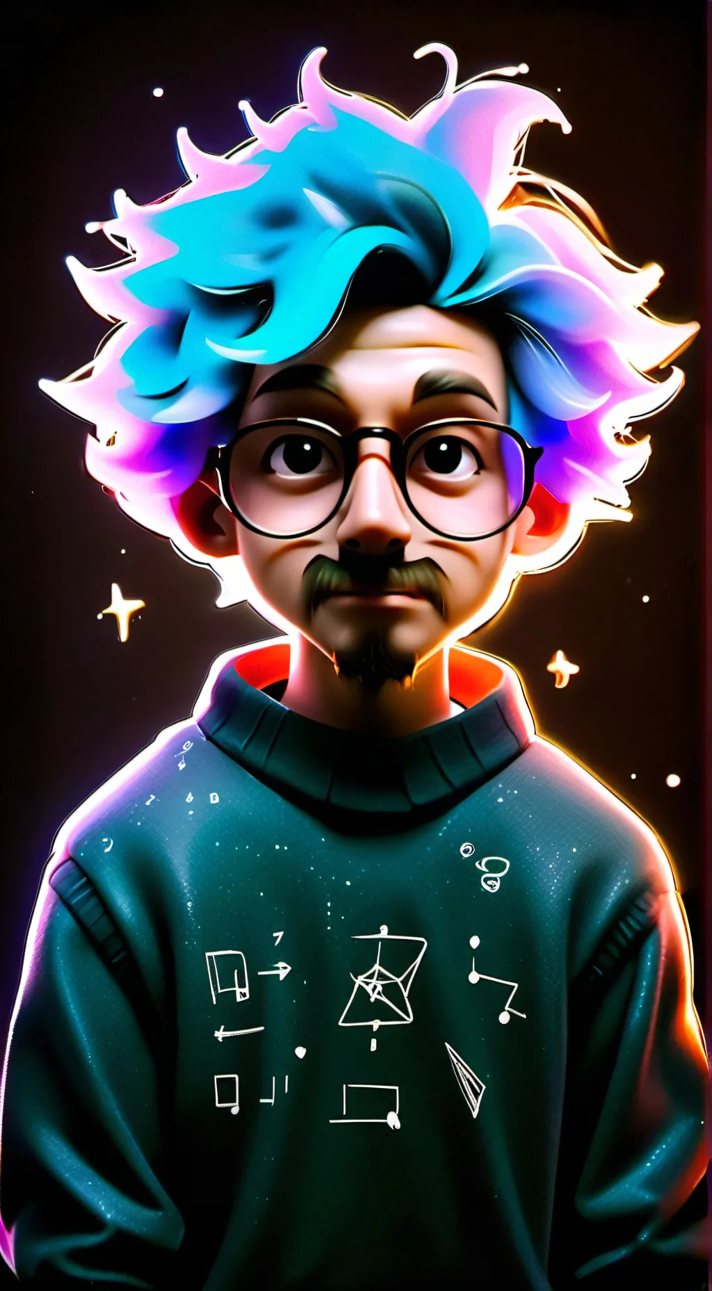 ai character: Dr. MemeLearn background