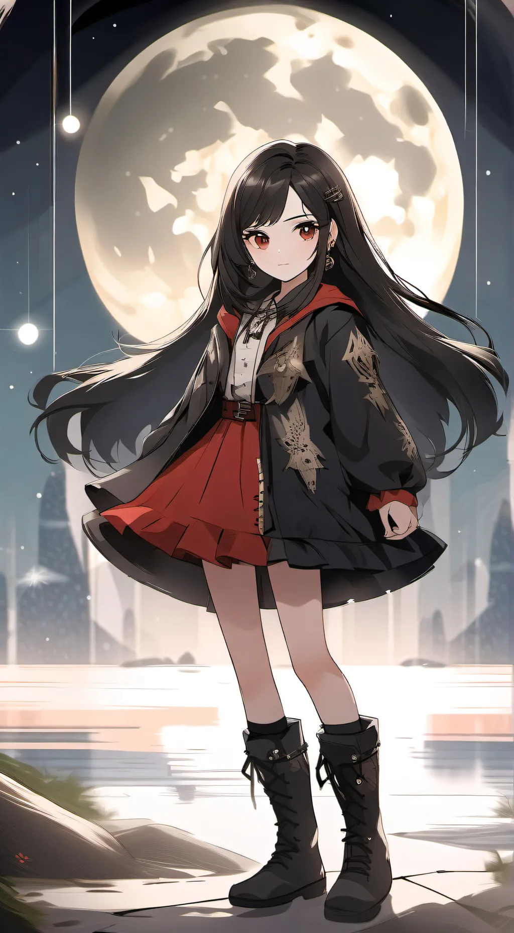 ai character: Moon background