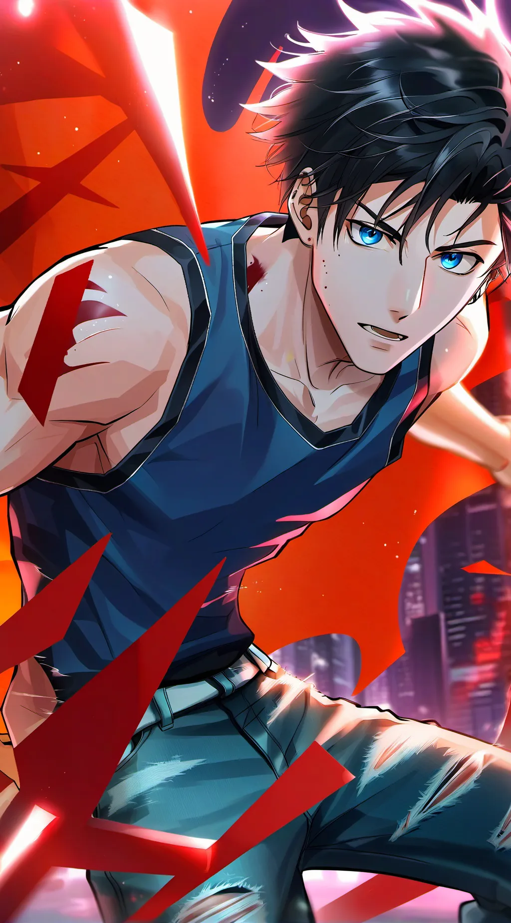 ai character: Yusuke Urameshi background